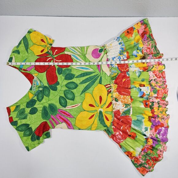 Jams World Shangri-La Tropical Floral Rayon Dress Small Made in Hawaii - Picture 7 of 7